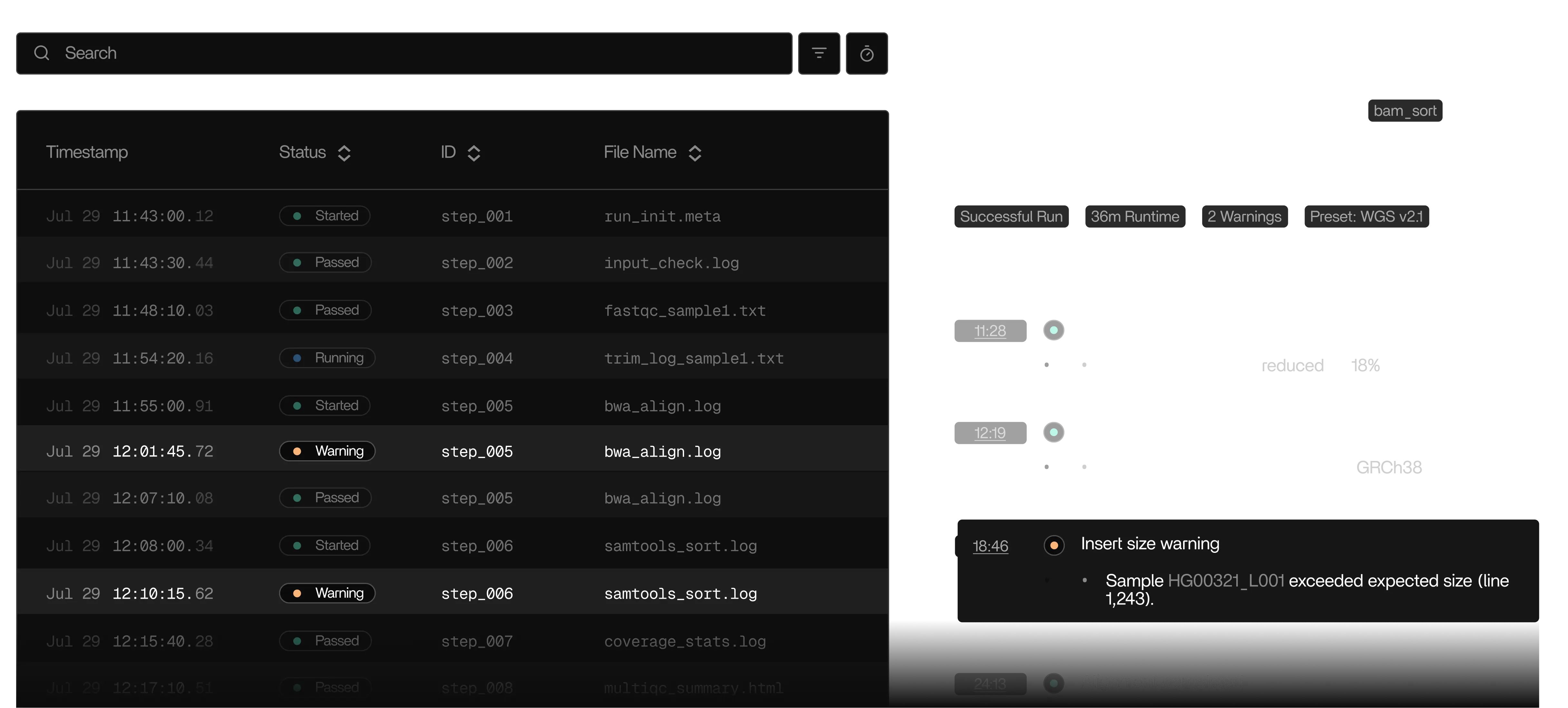 AI Native Logging Dashboard Visual